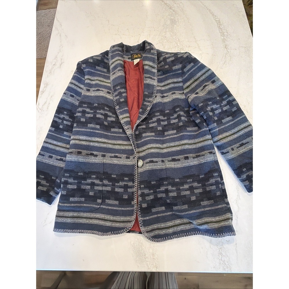 David Paul New York Blazer Womens  Aztec Southwestern Jacket USA Vintage Size Lg